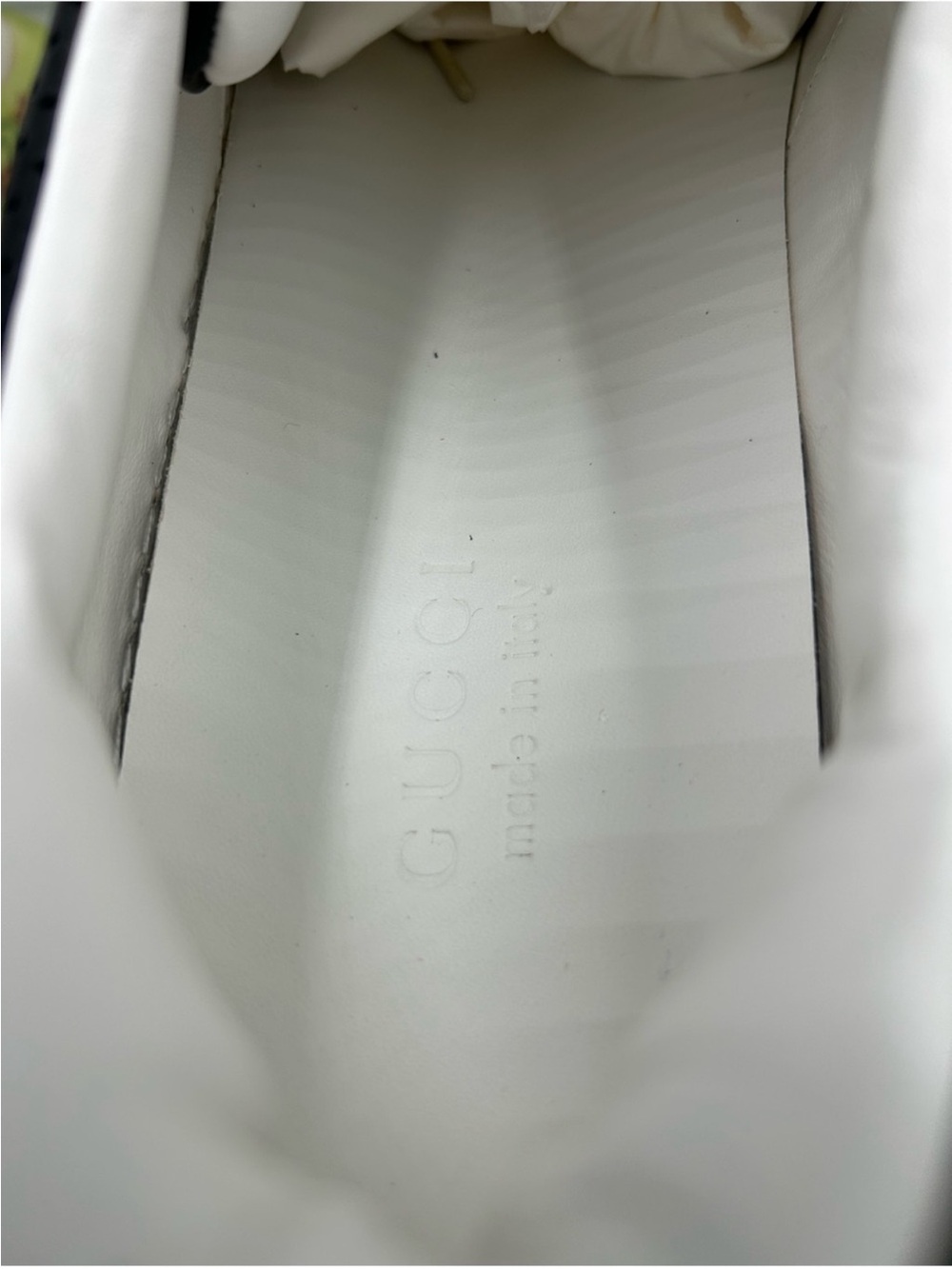 Men’s Gucci GG embossed leather sneakers size 13 fit 13.5 US made in Italy - Picture 11 of 14